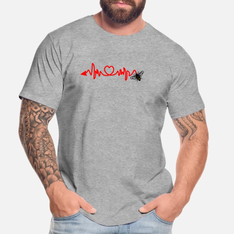 Cardio-Herzfrequenz, Biene mit Stachel oder Pfeil Männer Premium Bio T-Shirt