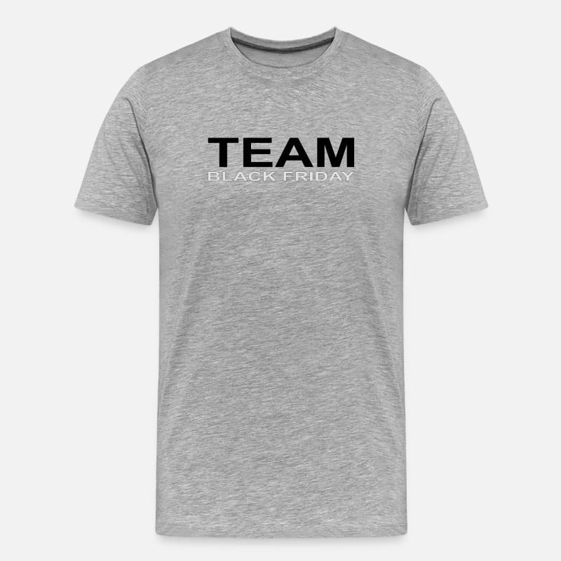 Team Black Friday - Männer Premium Bio T-Shirt - Grau meliert