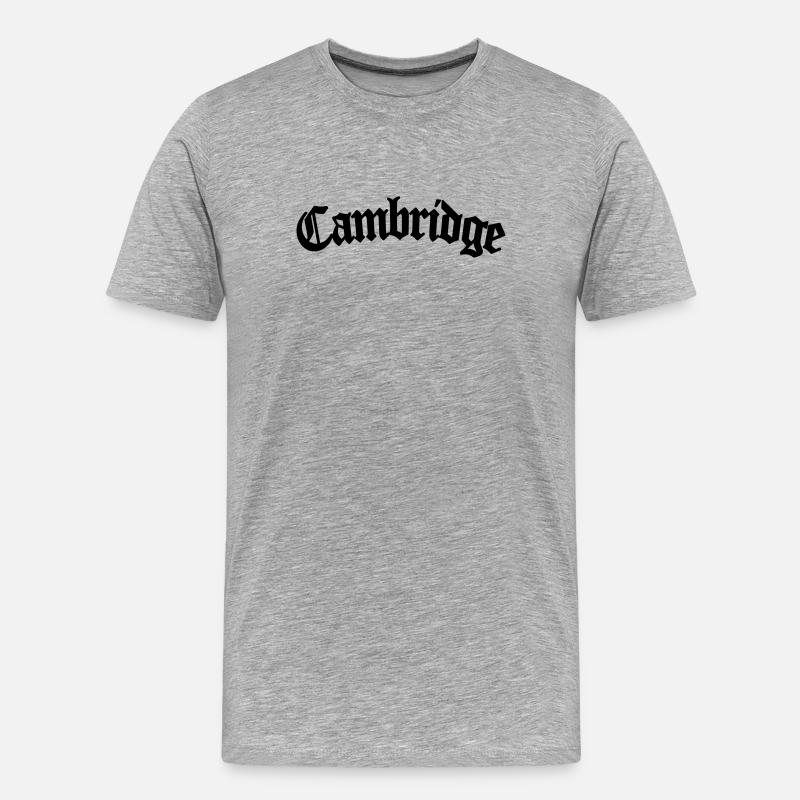 cambridge - Männer Premium Bio T-Shirt - Grau meliert