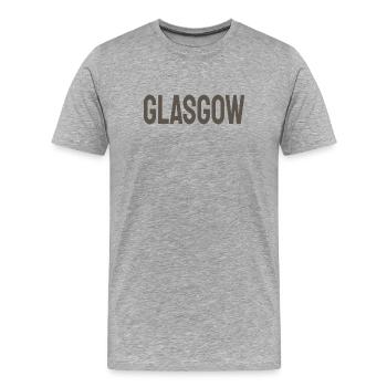 Glasgow - Männer Premium Bio T-Shirt - Grau meliert - Vorne - Damien (186cm)