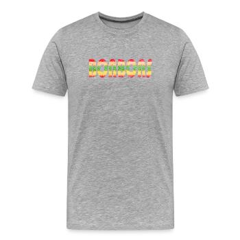 Bonbons - T-shirt bio Premium Homme - gris chiné - Devant - Damien (186cm)