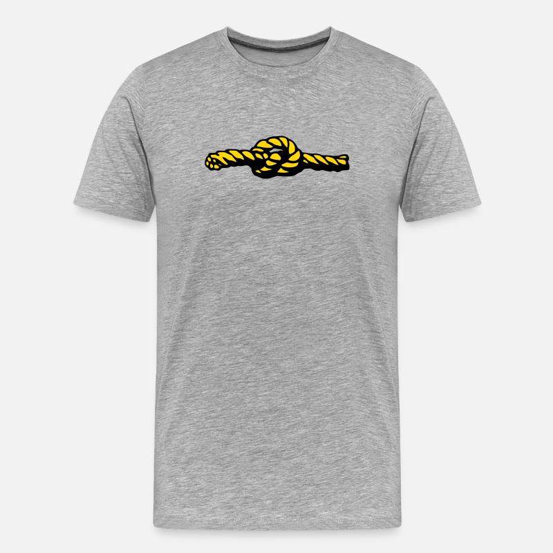Knoten - Männer Premium Bio T-Shirt - Grau meliert