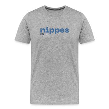 Nippes Köln Stadtteil  - Männer Premium Bio T-Shirt - Grau meliert - Vorne - Damien (186cm)