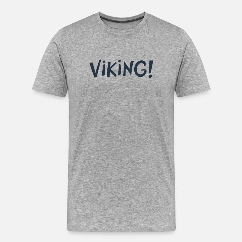 Viking Cree Grober Tippfehler - Männer Premium Bio T-Shirt - Grau meliert