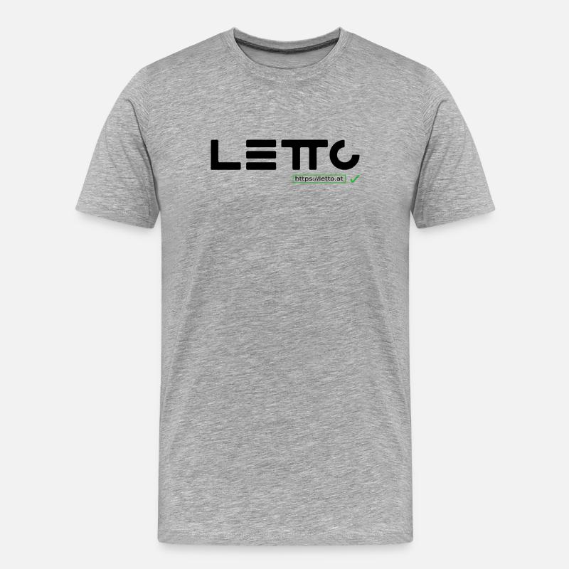 Logo_mit_Hackerl - T-shirt bio Premium Homme - gris chiné