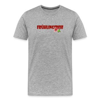 SPRING RIPE - Men's Premium Organic T-Shirt - heather grey - Front - Damien (186cm)