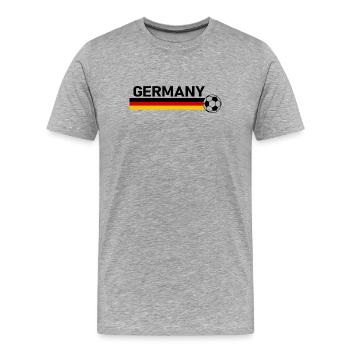 Germany Soccer Ball Fußball - Männer Premium Bio T-Shirt - Grau meliert - Vorne - Damien (186cm)