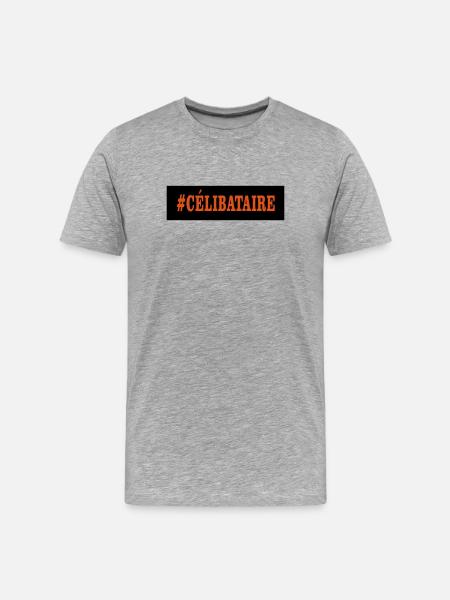 celibataire - T-shirt bio Premium Homme - gris chiné