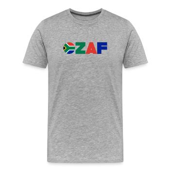 South Africa - Men's Premium Organic T-Shirt - heather grey - Front - Damien (186cm)