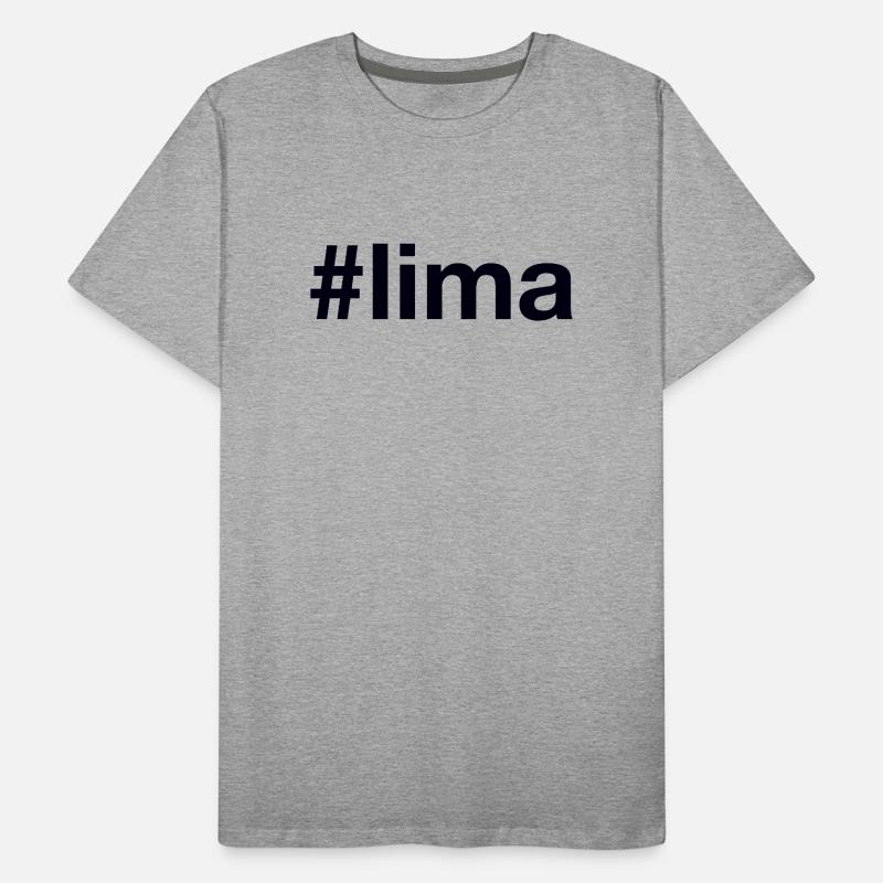 Lima Peru Hashtag Men's Premium Organic T-Shirt