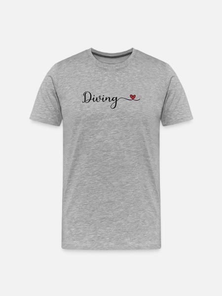 Dive - Men's Premium Organic T-Shirt - heather grey