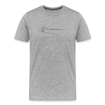 Rochers de Gibraltar | Lineart Coast - T-shirt bio Premium Homme - gris chiné - Devant - Damien (186cm)