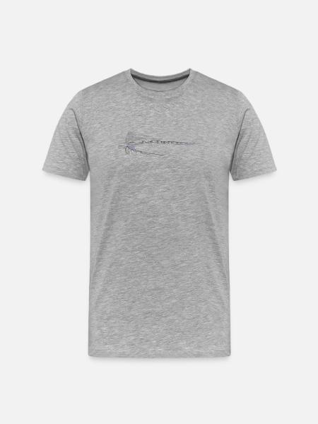 Gibraltar Rocks | Lineart Coast - Men's Premium Organic T-Shirt - heather grey