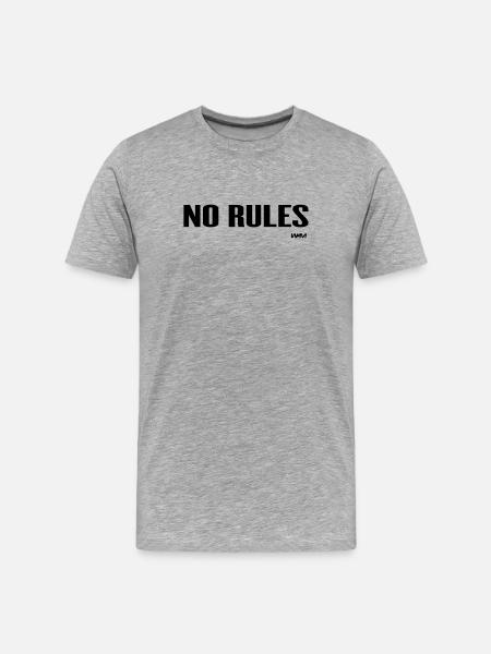 no rules - Men's Premium Organic T-Shirt - heather grey