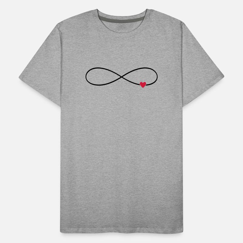Unendlichkeitszeichen Herz unendliche Liebe Männer Premium Bio T-Shirt