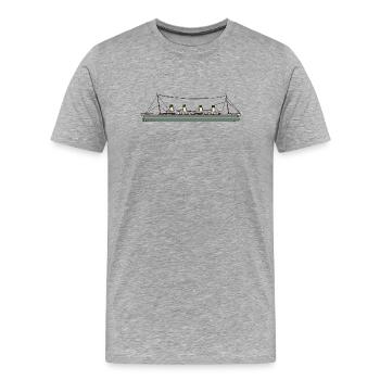 Titanic Schiff - Männer Premium Bio T-Shirt - Grau meliert - Vorne - Damien (186cm)