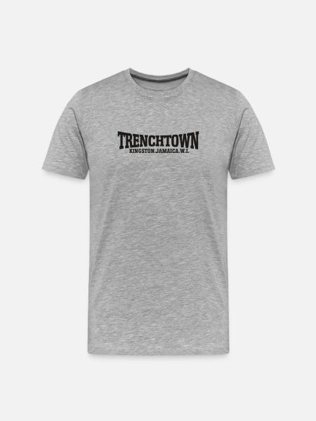 trenchtown noir - T-shirt bio Premium Homme - gris chiné
