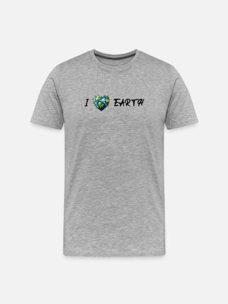 J’aime la terre - T-shirt bio Premium Homme - gris chiné