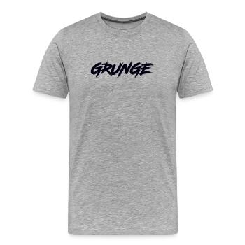 GRUNGE - Men's Premium Organic T-Shirt - heather grey - Front - Damien (186cm)