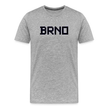 BRNO Tschechien - Männer Premium Bio T-Shirt - Grau meliert - Vorne - Damien (186cm)