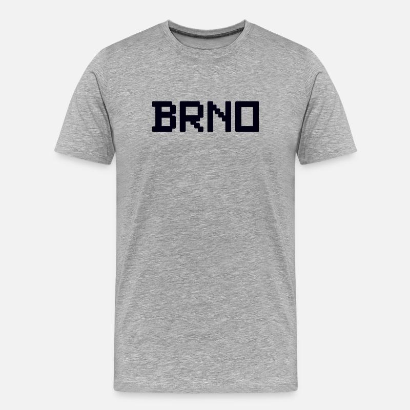 BRNO Tschechien - Männer Premium Bio T-Shirt - Grau meliert