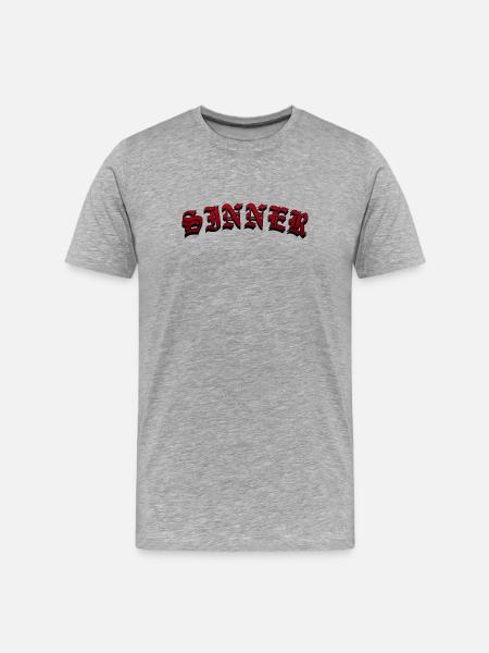 Sinner - Men's Premium Organic T-Shirt - heather grey