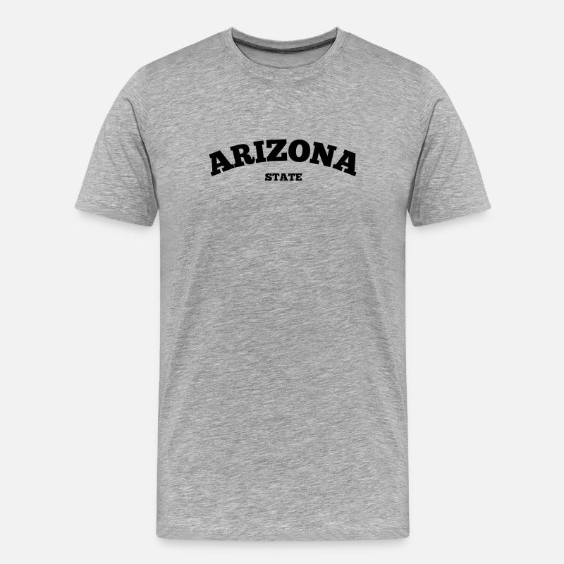 Arizona State - Männer Premium Bio T-Shirt - Grau meliert