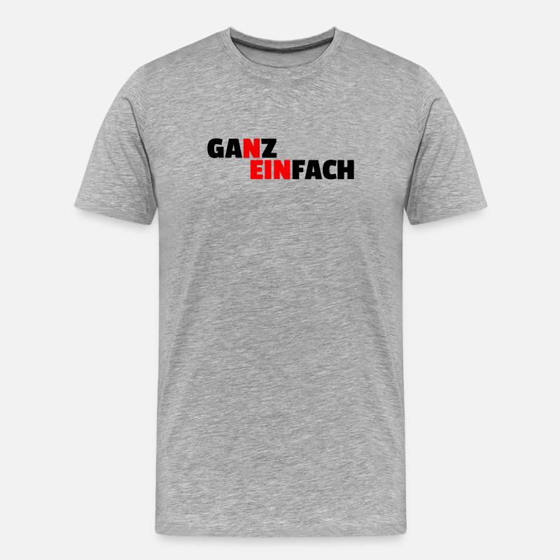 SIMPLEMENT NON - T-shirt bio Premium Homme - gris chiné