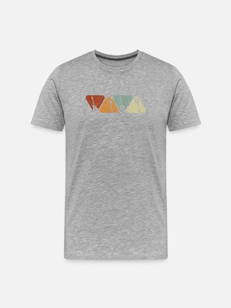 Four Instruments Silhouettes Pastel - Men's Premium Organic T-Shirt - heather grey