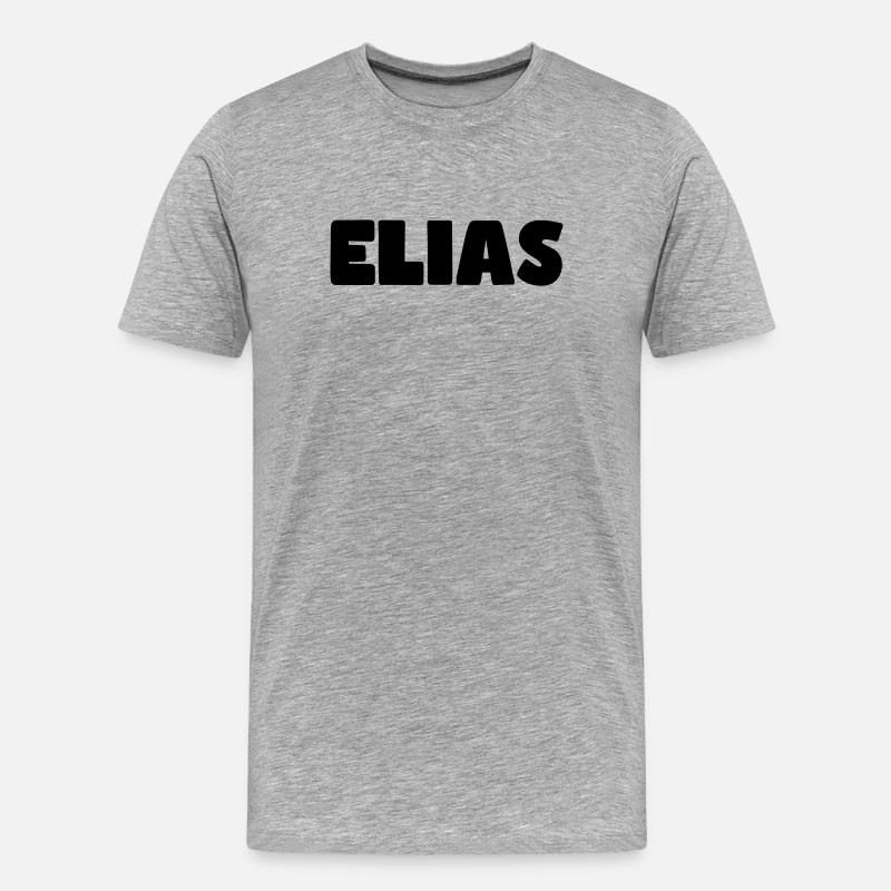 Elias Name - Männer Premium Bio T-Shirt - Grau meliert
