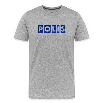 police - Men's Premium Organic T-Shirt - heather grey - Front - Damien (186cm)