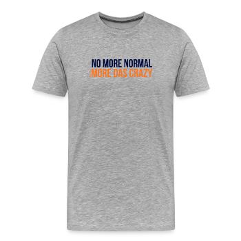 Collection GIUDAN Youth Word 25 : plus de normalité - T-shirt bio Premium Homme - gris chiné - Devant - Damien (186cm)