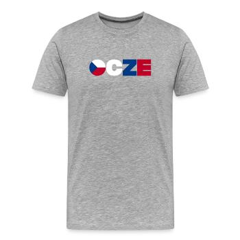 Tschechische Republik - Männer Premium Bio T-Shirt - Grau meliert - Vorne - Damien (186cm)