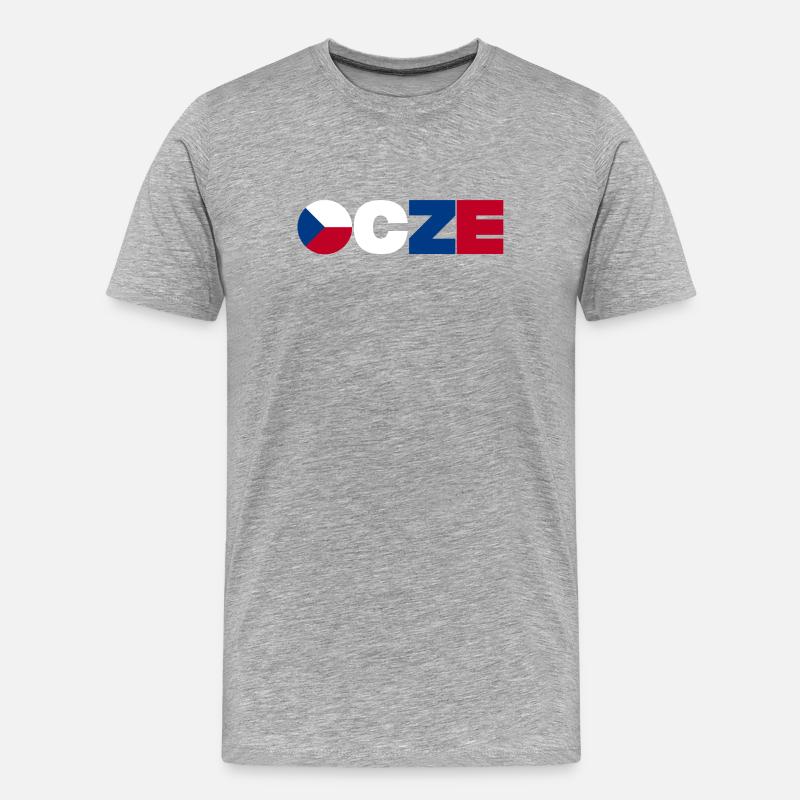 Tschechische Republik - Männer Premium Bio T-Shirt - Grau meliert