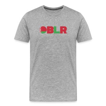 Belarus - Men's Premium Organic T-Shirt - heather grey - Front - Damien (186cm)
