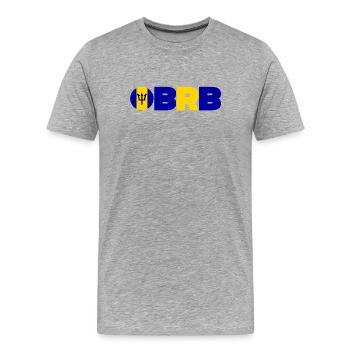 Barbados - Men's Premium Organic T-Shirt - heather grey - Front - Damien (186cm)