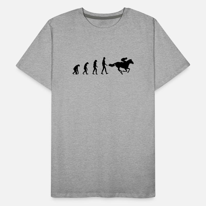 Evolution from man to pro rider Men's Premium Organic T-Shirt
