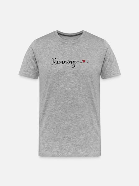Run - Men's Premium Organic T-Shirt - heather grey