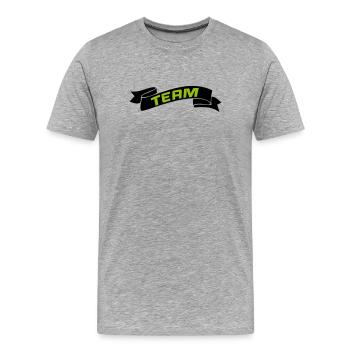 Team - Men's Premium Organic T-Shirt - heather grey - Front - Damien (186cm)
