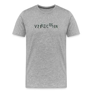 vibecoder_mono glitch - Men's Premium Organic T-Shirt - heather grey - Front - Damien (186cm)