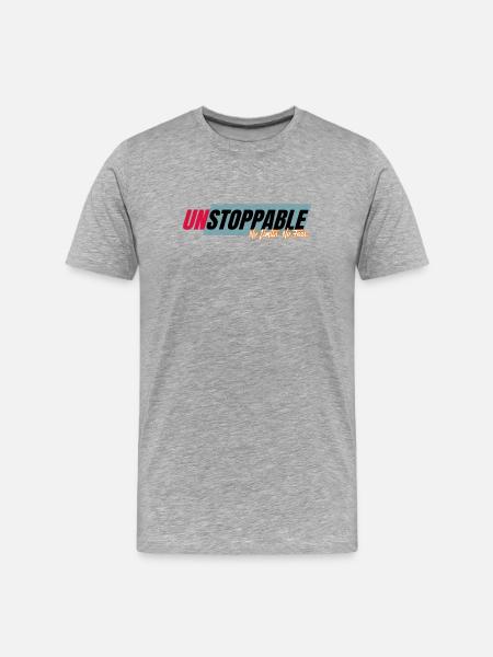 Unstoppable without limits - Men's Premium Organic T-Shirt - heather grey