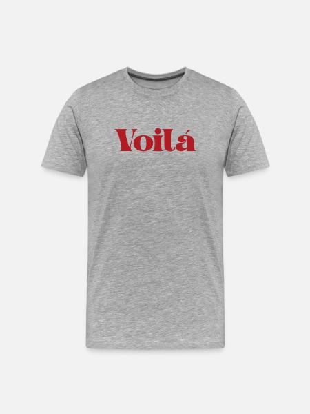 Voila - Männer Premium Bio T-Shirt - Grau meliert