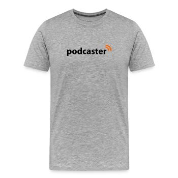 Podcaster | Funk | Wlan - T-shirt bio Premium Homme - gris chiné - Devant - Damien (186cm)
