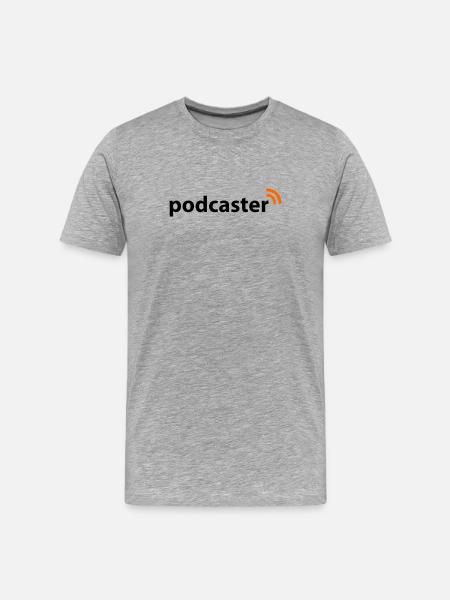 Podcaster | Funk | Wlan - Men's Premium Organic T-Shirt - heather grey