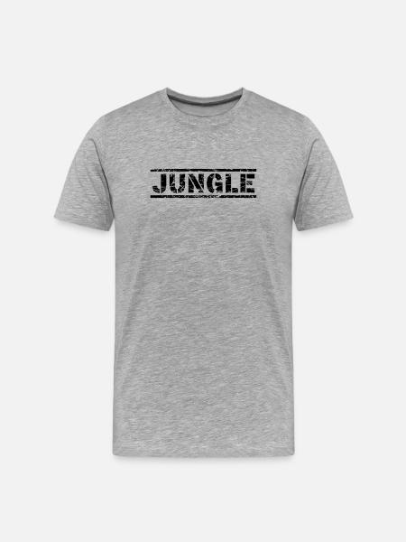 Jungle - Männer Premium Bio T-Shirt - Grau meliert
