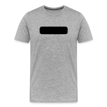 Rounded rectangle - Men's Premium Organic T-Shirt - heather grey - Front - Damien (186cm)