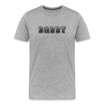 Daddy - Men's Premium Organic T-Shirt - heather grey - Front - Damien (186cm)