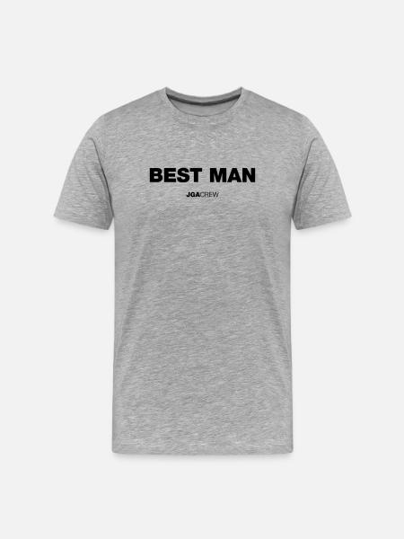 JGA: Best man (Jungesellenabschied) - Männer Premium Bio T-Shirt - Grau meliert