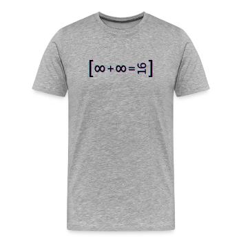 2.infinity - Men's Premium Organic T-Shirt - heather grey - Front - Damien (186cm)