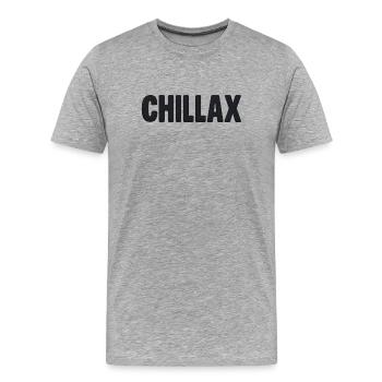 Chillax – Casual Flemish Mood - Men's Premium Organic T-Shirt - heather grey - Front - Damien (186cm)